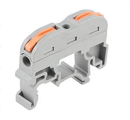 Para Riel Din Conector Terminal Con Palanca Para Riel Din Gris