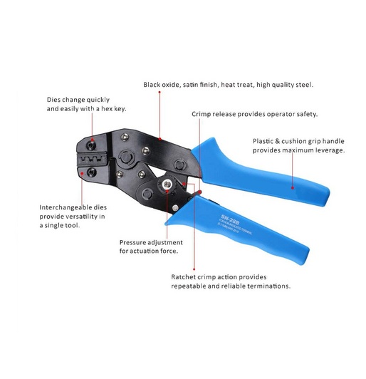 Ponchadoras: Ponchadora Para Terminales No Aisladas 18-28AWG