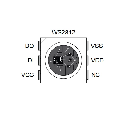 5050: LED RGB SMD WS2812 6 pines